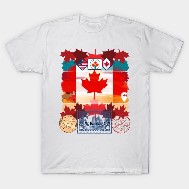 Canada day t-shirt T-Shirt by Funnysart